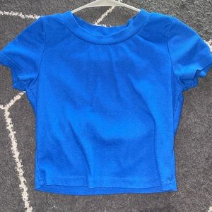 Royal Blue Crop Tee